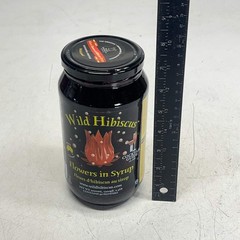 WILD HIBISCUS FLOWER (50 FLOWERS) Wild Hibiscus Flowers In Syrup 2.5lb BB 06/29
