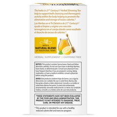 21st Century Herbal Slimming Tea with Honey Lemon Flavor Supplement 24 ct 3 Pack