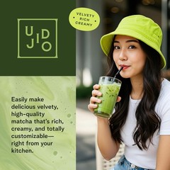 Ujido The Path of Zen Japanese Matcha Green Tea Powder Ceremonial Blend (4 OZ)