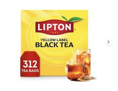 Lipton Yellow Label Black Tea & Infusion Bagged 312 Tea Bags 705g Pantry