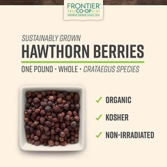Organic Hawthorn Berries 1 Pound Bulk Tea and Baking Use Non Irradiated Kosher