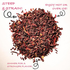 Organic Hibiscus Tea – 8 Oz, Loose Leaf, Cut and Sifted – 100% Egyptian Hibiscus