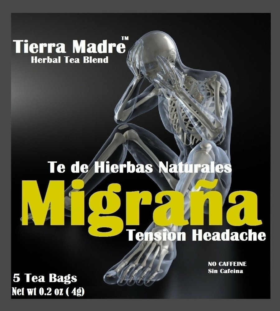Tierra Madre,Natural Herbal Tea Blend,Te Migraña,Migraine,Headache(20 tea bags)