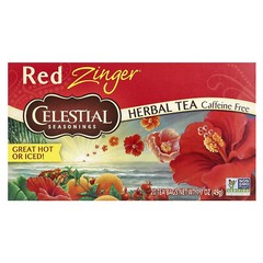 Herbal Tea, Red Zinger®, Caffeine Free, 20 Tea Bags, 1.7 oz (49 g)