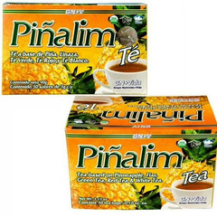 Pinalim Tea/Te De Pinalim, Pineapple, Flax, Green Tea, White Tea (2 boxes)