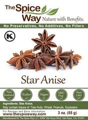 Star Anise – whole star anise 3 oz great for baking and tea