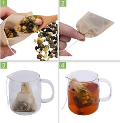Disposable Loose Tea Filter Bags Unbleached Empty Tea Infuser Sachets 100pcs