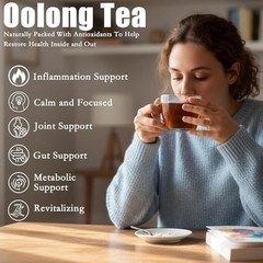 2PACK PiPi Tea Organic Oolong Tea Bags – Premium Whole Leaf, 20 Bags (4g Each)