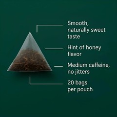 PiPi Tea Organic Oolong Tea Bags – Whole Leaf, 20 Bags (4g Each) – Cortisol & Ca