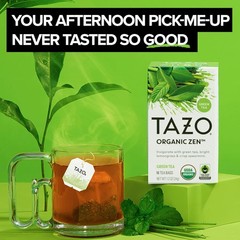 TAZO Organic Zen Green Tea, 16 Total Tea Bags