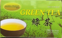 Green Fresh 100-Count Green Tea Bags 100% Natural Handpicked from Fujiang 7oz