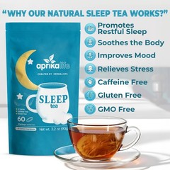 Bedtime Tea – Sleep Tea bags, 100% Natural Herbal Tea, 60 bags, USA seller