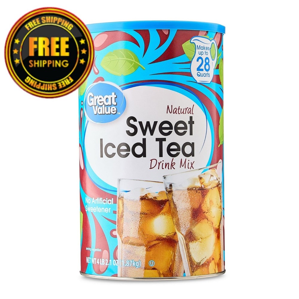 Great Value Sweet Iced Tea Drink Mix, 66.1 oz Container