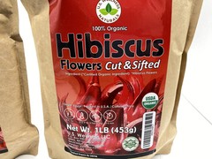 Hibiscus Tea [2 – 1LB Bags]100% CERTIFIED Organic Hibiscus Flowers Herbal Tea