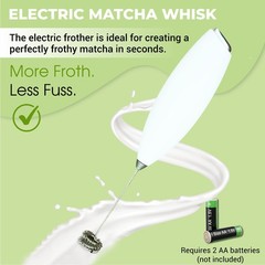 Matcha Whisk Set with Matcha Bowl – Matcha Set Included Electric Frother, Bam…