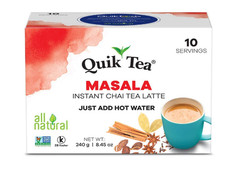 QuikTea Tea Latte, Masala Chai, 8.5 Ounce (Pack of 4)