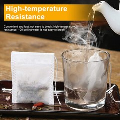 400Pcs Tea Bags Disposable Drawstring Flip Empty Teabags Herb Loose Teas Filters