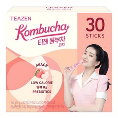 TEAZEN Kombucha Peach Prebiotics Tea 5g x 30Stick