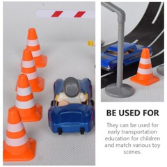 7x Model Traffic Cones Traffic Road Cones Construction Toys Model Traffic Signs
