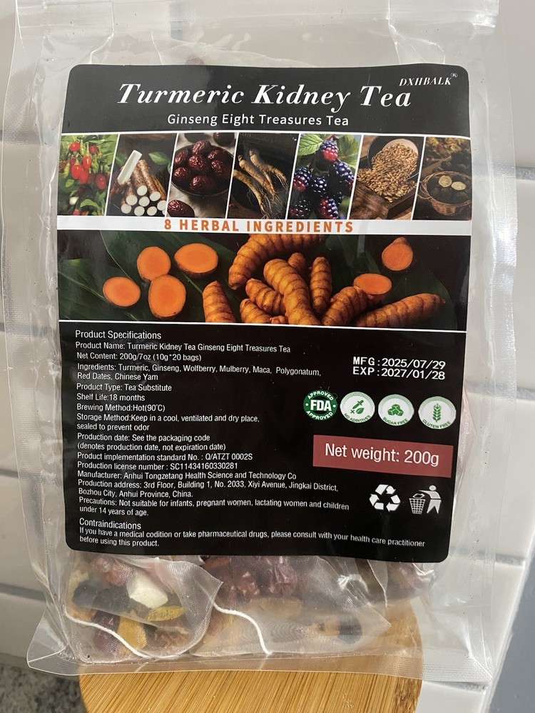 Ginseng-infused Eight Treasure Tea Kidney Ginseng Wolfberry More! 200gm 2027 USA