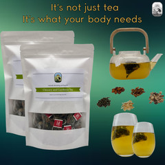 Chicory Gardenia Tea 30 Bags 150g Caffeine Free Whole Leaf Detox Herbal Blend