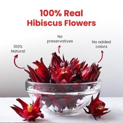Dried Hibiscus Flowers Cut & Sifted, Flor de Jamaica, Hibiscus Tea Jamaica 200g