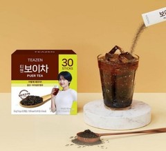 Teazen Pu’er Tea Instant Powder Stick 30T Diet Fiber Weight Loss K-Beauty