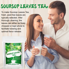 Soursop Tea Bags 100% Natural Graviola Leaves, Hoja Guanabana Tea, Caffeine Free