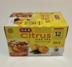 (1) Box HEB K-Cup Pods Citrus Iced Tea 12 Cups Per Box Keurig 2.0 H-E-B Texas