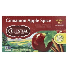 Herbal Tea, Cinnamon Apple Spice, Caffeine Free, 20 Tea Bags, 1.7 oz (48 g)