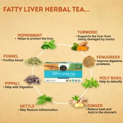 TEACURRY Fatty Liver Tea (1 Month Pack, 30 Tea Bags) – Helps With Fatty Liver