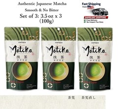 Ceremonial Grade Matcha Powder 3.5oz x 3 Premium Japanese Green Tea 100% Pure