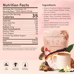 RŸZE Mushroom Chai With 6 Adaptogenic Mushrooms Beverage Powder Exp. 02/2027