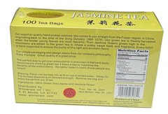 100-Count Tradition Jasmine Green Tea Bags Natural Handpicked from Fujiang 7oz
