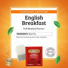 Twinings English Breakfast Black Tea, 100 Individually Wrapped Tea Bags