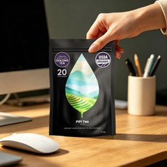 PiPi Tea Organic Oolong Tea Bags – Whole Leaf, 20 Bags (4g Each)-Weight Loss