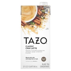 Tazo Classic Chai Latte Black Tea Concentrate, 32 oz, 3-pack