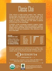 Organics, Classic Chai, 8-count Tea Bags, Pack of 12