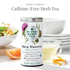 Herbal Tea Organic Milk Thistle Naturally Caffeine-Free 36 Herbal Tea Bags