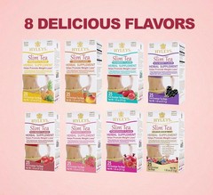 (2 PACK-BUNDLE) HYLEYS Slim Tea 9 Flavor Assortment 100 Ct Herba (200 TEA BAGS)