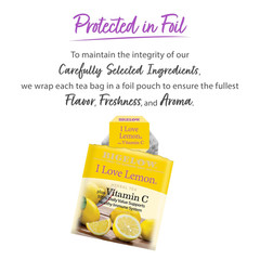 Herbal Tea, Caffeine Free Tea with Lemon, 20 Count Box Pack of 6 120 Total Bags
