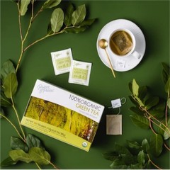 100% Organic Green Tea, 100 Tea Bags Each Box -Prince of Peace