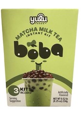 Yulu Foods Matcha Milk Tea Instant Boba Kit 3 Pack, 234g Asian Pantry 1 Box