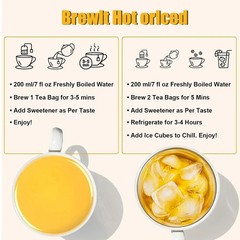 Turmeric Ginger Cinnamon Tea 60/120 Bags Vegan No Sugar Caffeine Gluten Free Hot