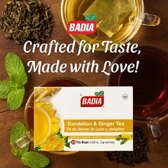 Organic Dandelion & Ginger Tea – 25 Teabags for Digestive Support & Detox