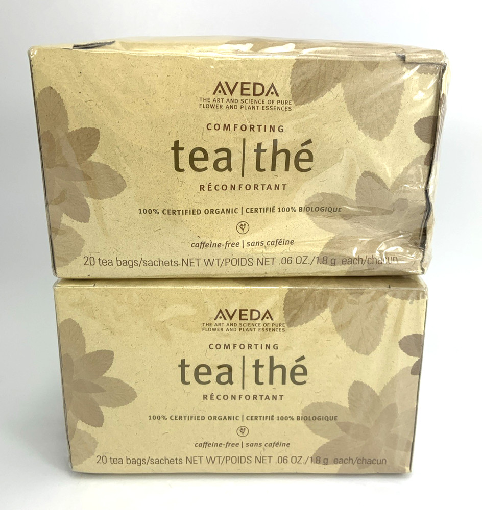 2 BOXES Aveda Comforting Herbal Tea Organic 40 Sachets Bags SEALED 2028 *Note