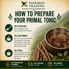 Jamaican Caveman Brew – Strong Back Tea- 7 Powerhouse Roots-Stamina & Energy