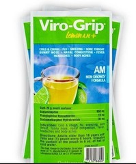 VIROGRIP TE LIMON AM DIA Gripe tos Flu Congestion Nasal Fiebre Dolor Cabeza 24 S