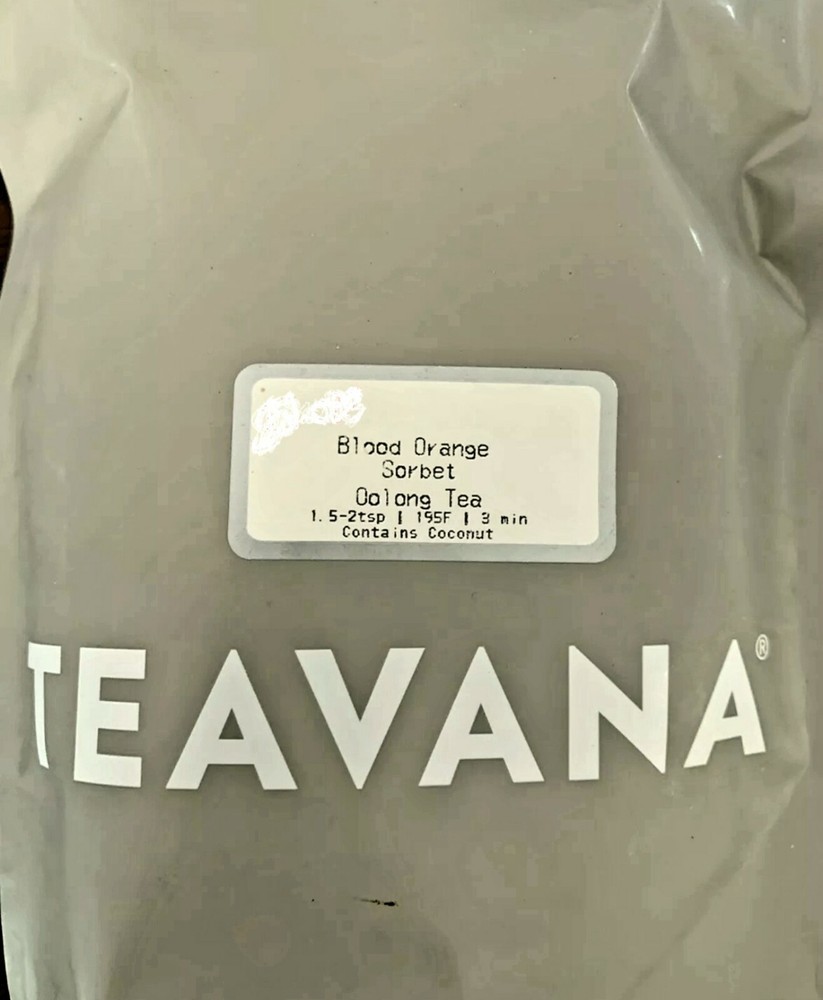 ☃️🎅 NEW! RARE! 2 OZ TEAVANA BLOOD ORANGE SORBET LOOSE LEAF TEA SEALED BAG 🎄🤶