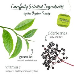 Bigelow Green Tea with Elderberry 18 Count Antioxidant Vitamin C Boost